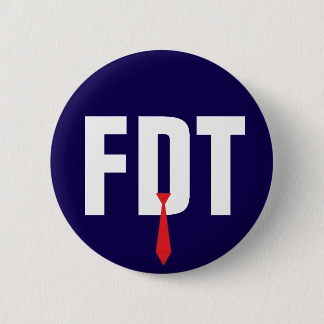 Bóton Redondo 5.08cm Opinião Política Anti-Trump (Frente)