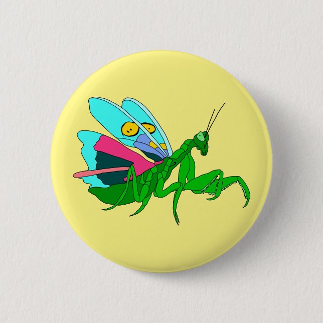 Bóton Redondo 5.08cm Oração Colorida Mantis (Frente)