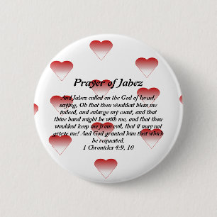 Bóton Redondo 5.08cm Oração do botão de Jabez