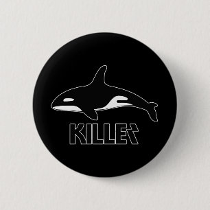 Bóton Redondo 5.08cm Orca da Baleia Assassina da Morte