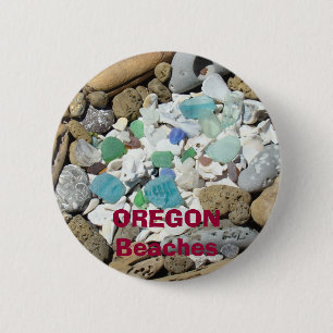 Bóton Redondo 5.08cm Oregon Beaches férias praia Viagem
