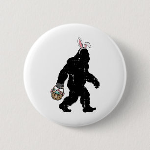 Bóton Redondo 5.08cm Orelhas de Coelho Bigfoot Easter Sket Sasquatch Ho