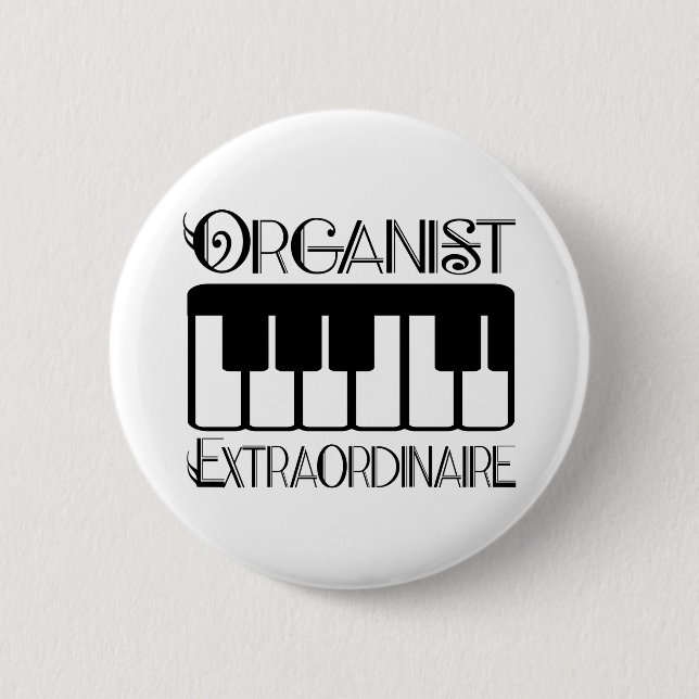 Bóton Redondo 5.08cm Organista do teclado Extraordinaire (Frente)