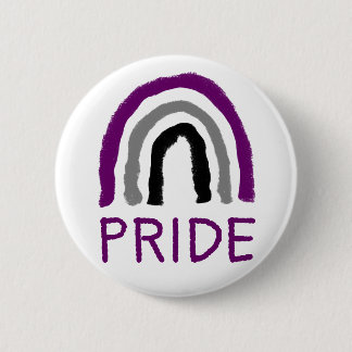 Bóton Redondo 5.08cm Orgulho Ace Asexual Pintou Crayon Rainbow