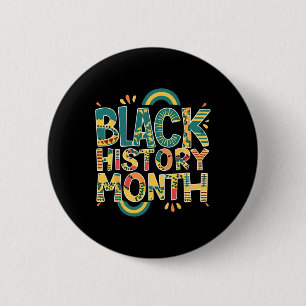 Bóton Redondo 5.08cm Orgulho Africano Homens Mês da História Negra 24 7