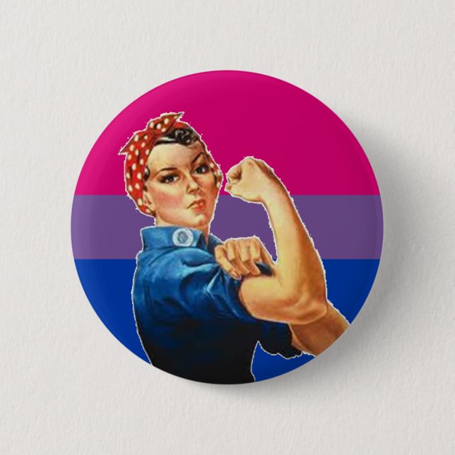 Bóton Redondo 5.08cm Orgulho bissexual da mulher (Frente)