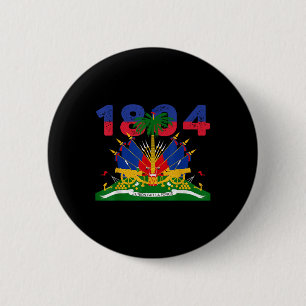 Bóton Redondo 5.08cm Orgulho da Bandeira do Haiti 1804 Dia da Independê