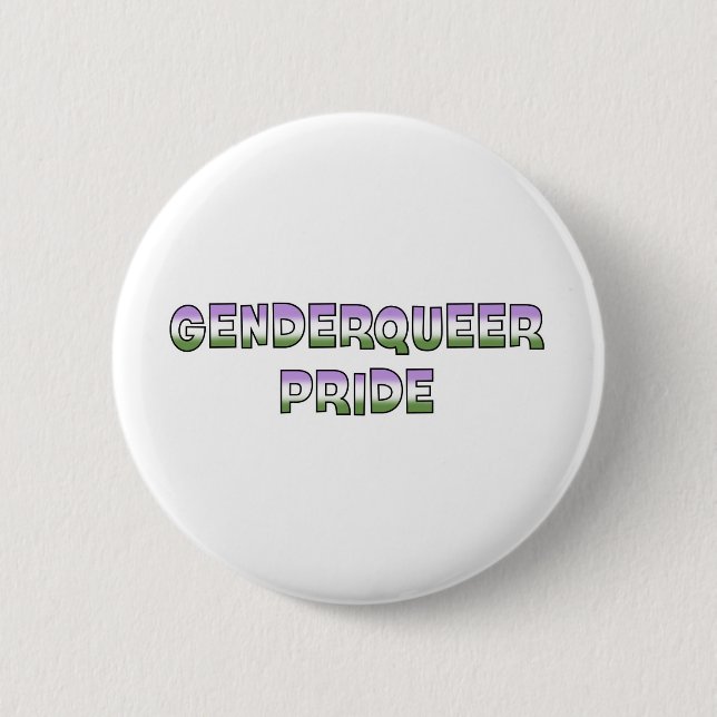 Bóton Redondo 5.08cm Orgulho de Genderqueer (Frente)