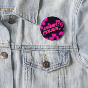 Bóton Redondo 5.08cm Orgulho do Poder Queer Y2K