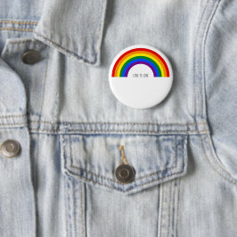 Bóton Redondo 5.08cm Orgulho Gay Arco-íris. O amor é amor.