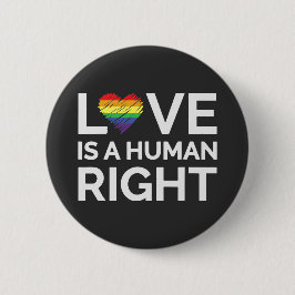Bóton Redondo 5.08cm Orgulho gay - O amor é um direito humano