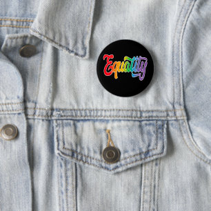 Bóton Redondo 5.08cm Orgulho LGBT Arco-Íris Igualdade de Sinalizador