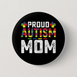 Bóton Redondo 5.08cm Orgulhosa Mãe Autista Conscientização Família Auti