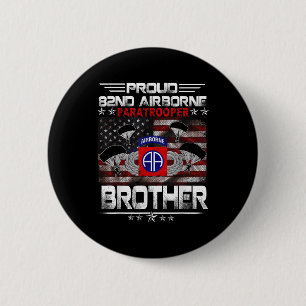 Bóton Redondo 5.08cm Orgulhoso 82º Avião Paratrooper Irmão Americano Fl