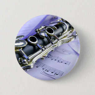 Bóton Redondo 5.08cm Orquestra de Banda de Música Clarinet