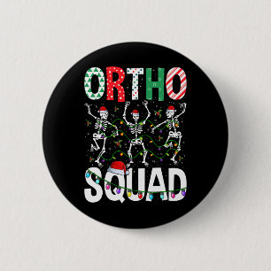 Bóton Redondo 5.08cm Ortho Squad Natal Esqueleto Enfermeira Ortopedica