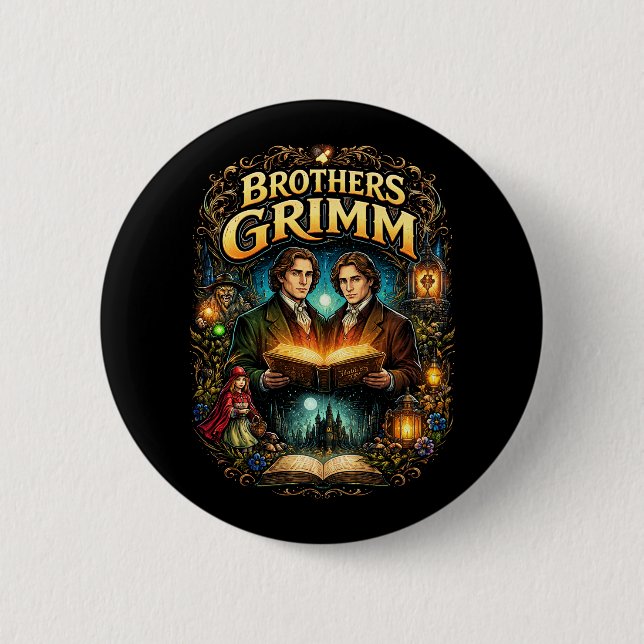 Bóton Redondo 5.08cm Os Irmãos Grimm (Frente)