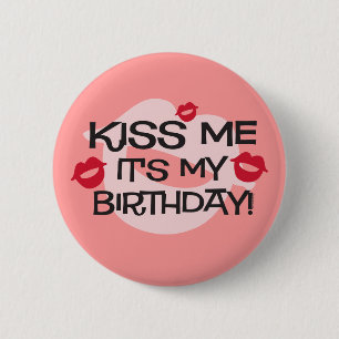 Bóton Redondo 5.08cm Os Smooches beijam-me aniversário