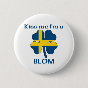 Bóton Redondo 5.08cm Os sueco personalizados beijam-me que eu sou Blom