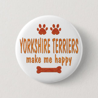 Bóton Redondo 5.08cm Os yorkshires terrier fazem-me feliz