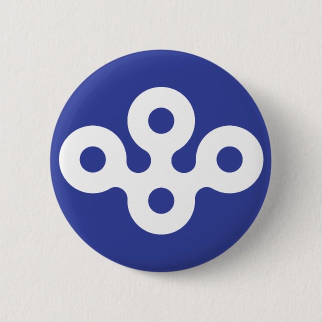 Bóton Redondo 5.08cm Osaka, Japão (Frente)