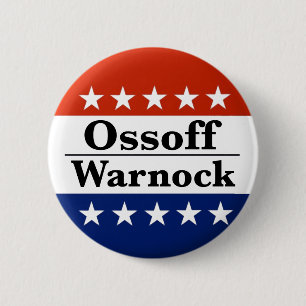 Bóton Redondo 5.08cm Ossoff Warnock Georgia Runoffs