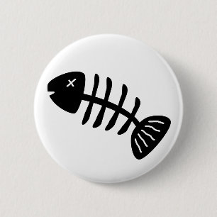 Bóton Redondo 5.08cm Ossos de peixes