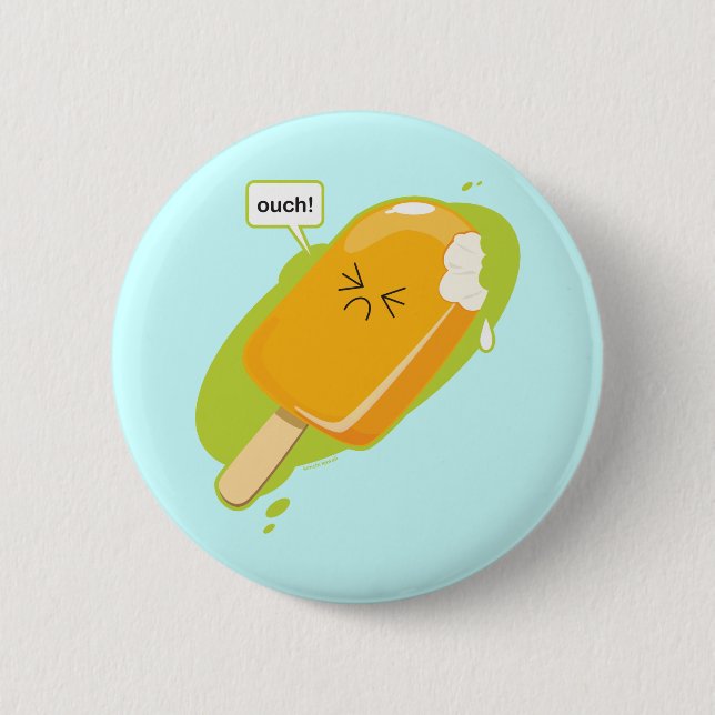 Bóton Redondo 5.08cm Ouch! (Frente)