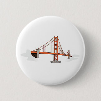 Bóton Redondo 5.08cm Ouro Gate BridgeSan Francisco Destino