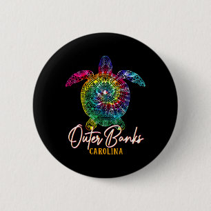 Bóton Redondo 5.08cm Outer Banks Tie Dye Sea Turtle Carolina Família Va