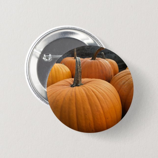 Bóton Redondo 5.08cm Ouvest Orange Pumpkins (Frente & Verso)