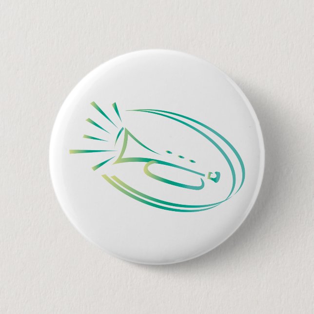 Bóton Redondo 5.08cm Oval da música da trombeta (Frente)