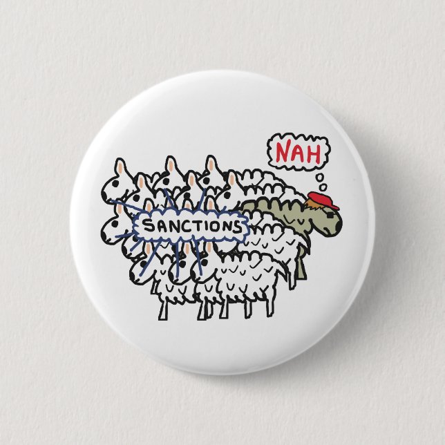 Bóton Redondo 5.08cm Ovinos Anti-Sanções (Frente)