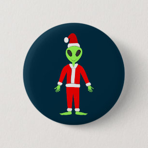 Bóton Redondo 5.08cm OVNI Ho Pai alienígena de Natal