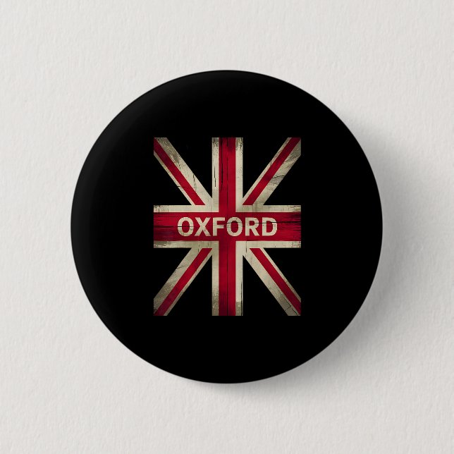 Bóton Redondo 5.08cm Oxford England Britain Uk History Vacation Souveni (Frente)