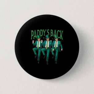 Bóton Redondo 5.08cm Paddys Back Dancing Trump Dia de São Patrício Irla