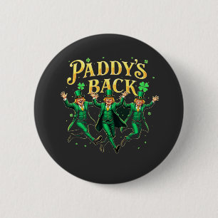 Bóton Redondo 5.08cm Paddy's Back Dia de São Patrício Trump Dancing