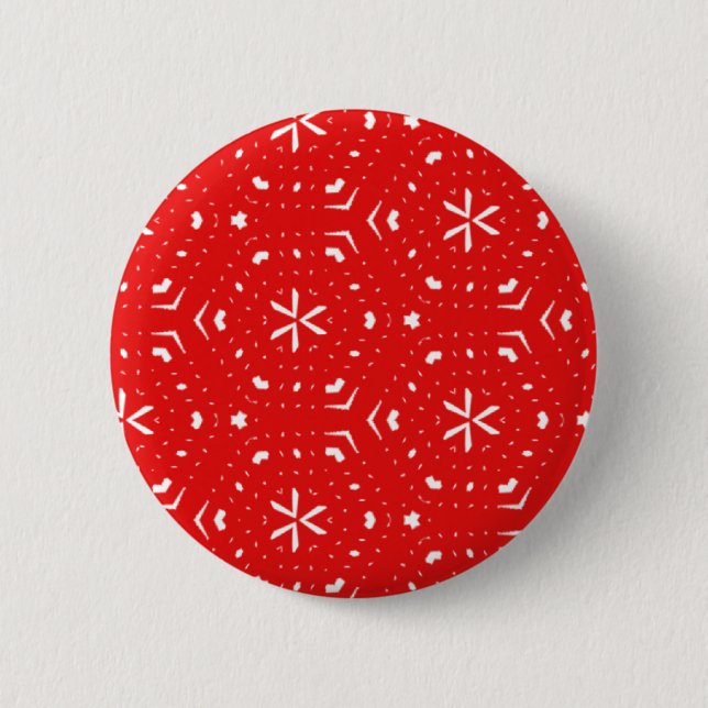 Bóton Redondo 5.08cm Padrão Art Deco Xmas (Frente)