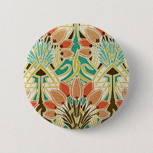 Bóton Redondo 5.08cm Padrão Art Nouveau nº 11