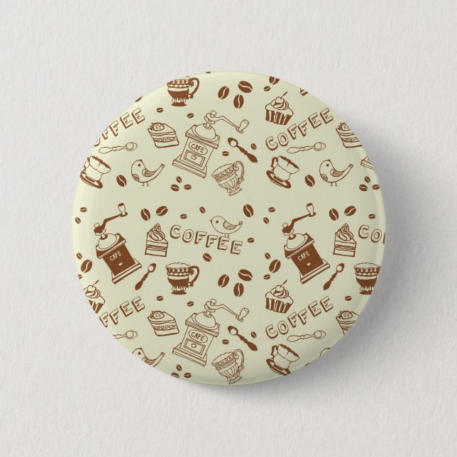 Bóton Redondo 5.08cm Padrão de café (Frente)