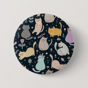 Bóton Redondo 5.08cm Padrão de Cat