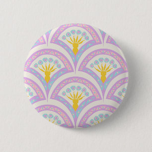 Bóton Redondo 5.08cm padrão de concha em cores pastel
