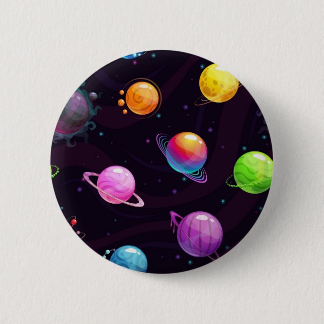 Bóton Redondo 5.08cm Padrão de espaço (Frente)
