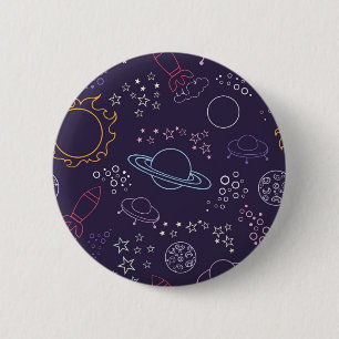 Bóton Redondo 5.08cm Padrão de espaço