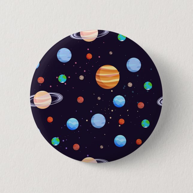 Bóton Redondo 5.08cm Padrão de espaço (Frente)