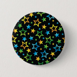 Bóton Redondo 5.08cm Padrão de estrelas