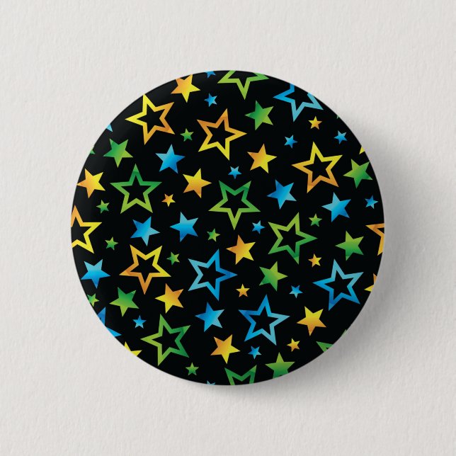 Bóton Redondo 5.08cm Padrão de estrelas (Frente)