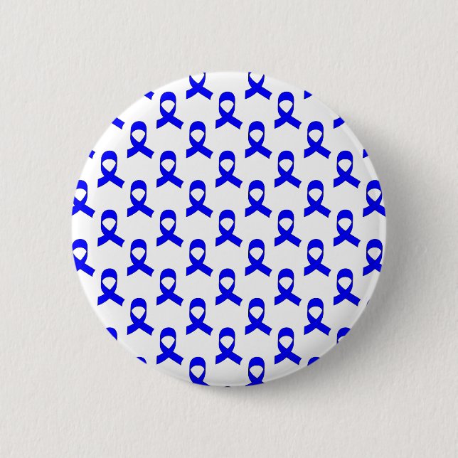 Bóton Redondo 5.08cm Padrão de fita azul (Frente)