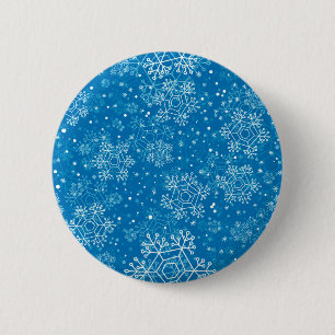 Bóton Redondo 5.08cm Padrão de flocos de neve