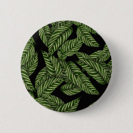 Bóton Redondo 5.08cm Padrão de Folhas Tropicais
